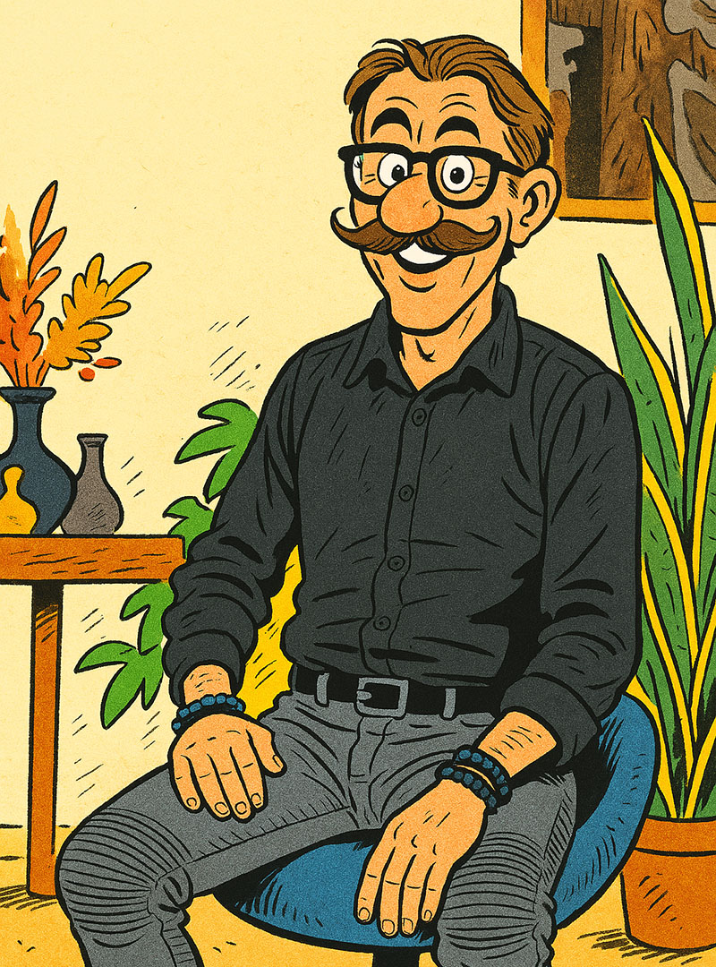 Bild von Aaron Jordan – AI generated Comic-Porträt Aaron Jordan – KI-generiert
